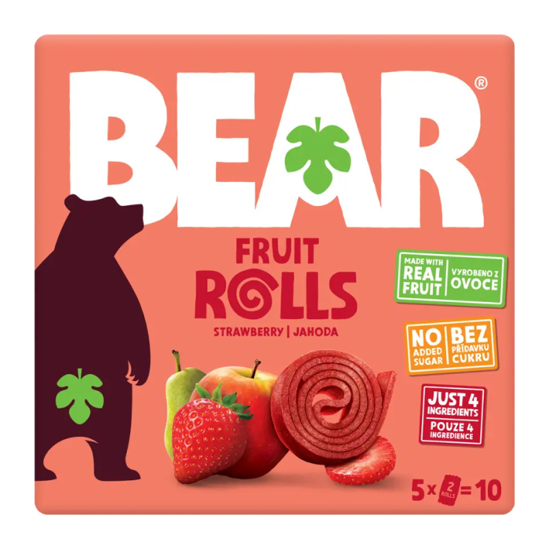 BEAR Ovocné plátky jahoda 5 x 20 g