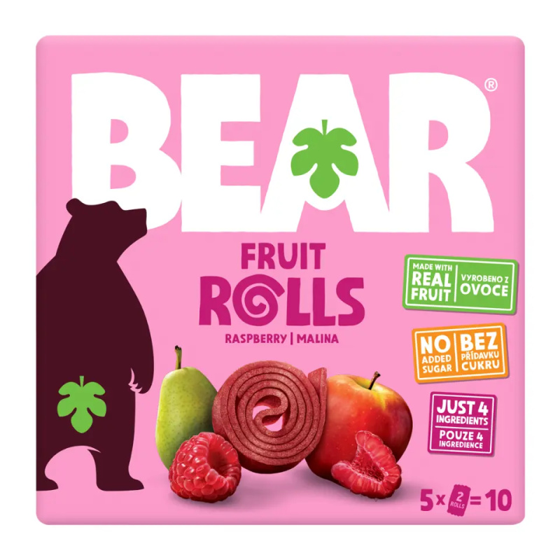 BEAR Ovocné plátky malina 5 x 20 g