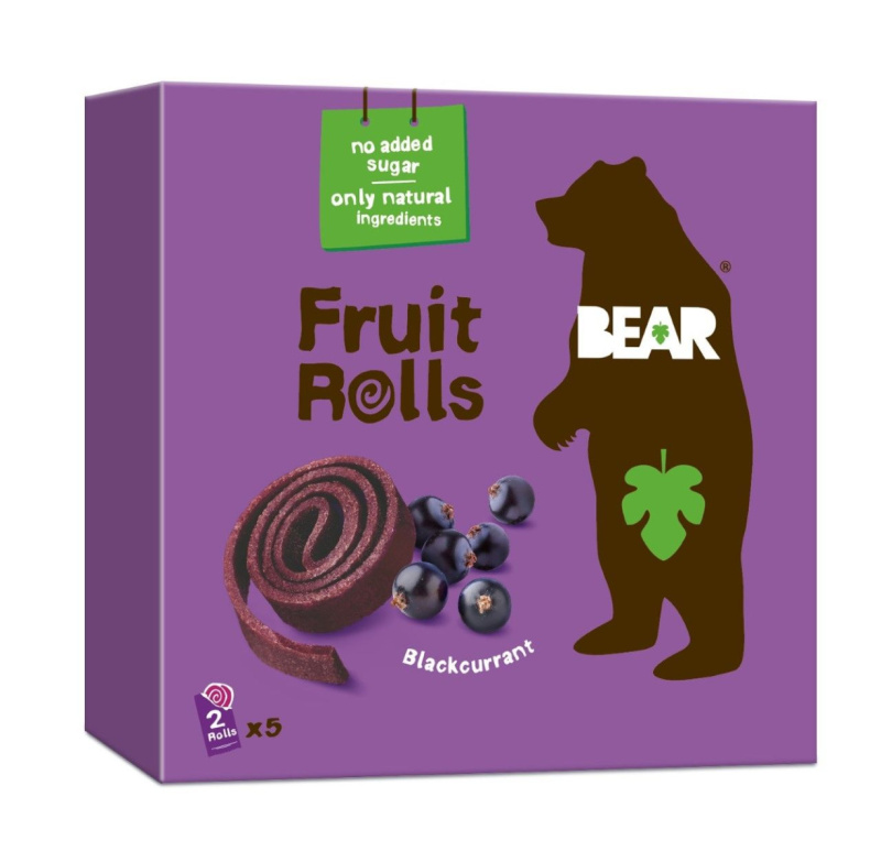 Bear Fruit Rolls ovocné rolované plátky černý rybíz 5×20 g