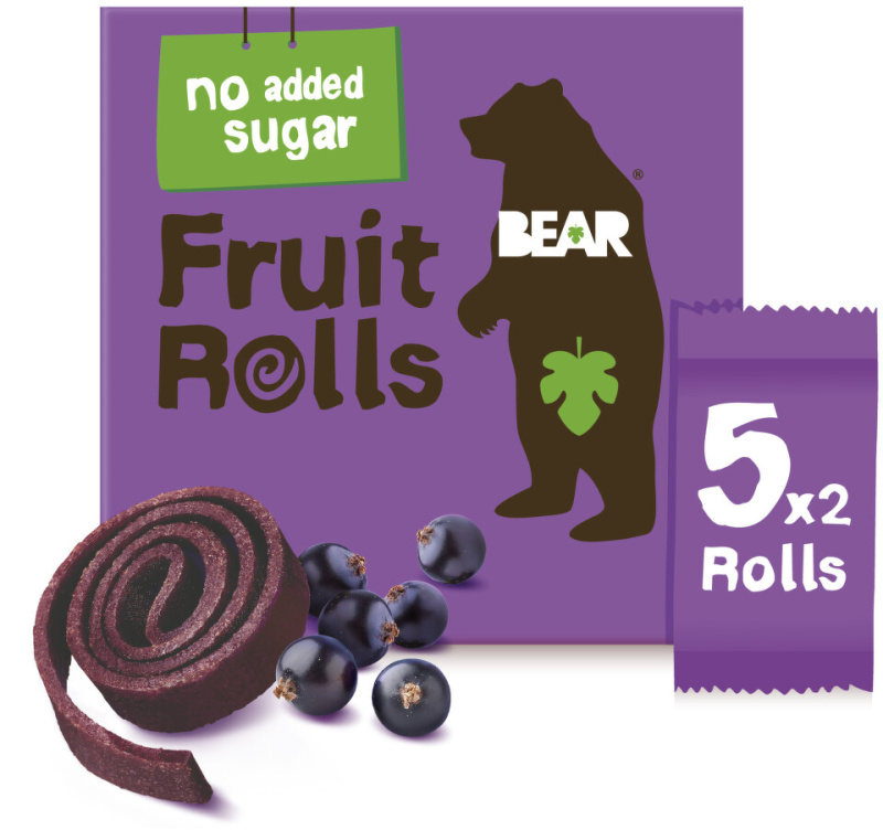 Bear Fruit Rolls ovocné rolované plátky černý rybíz 5×20 g