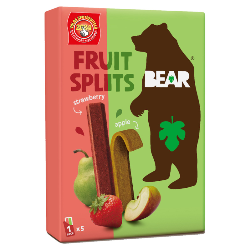 Bear Fruit Splits jahoda a jablko 5×20 g