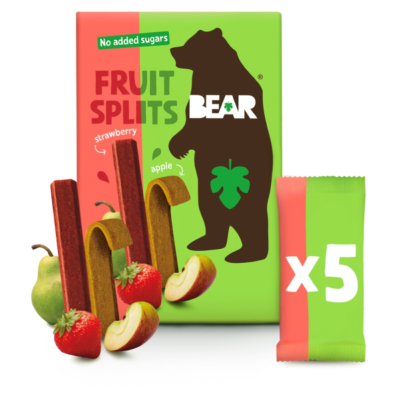 Bear Fruit Splits jahoda a jablko 5×20 g