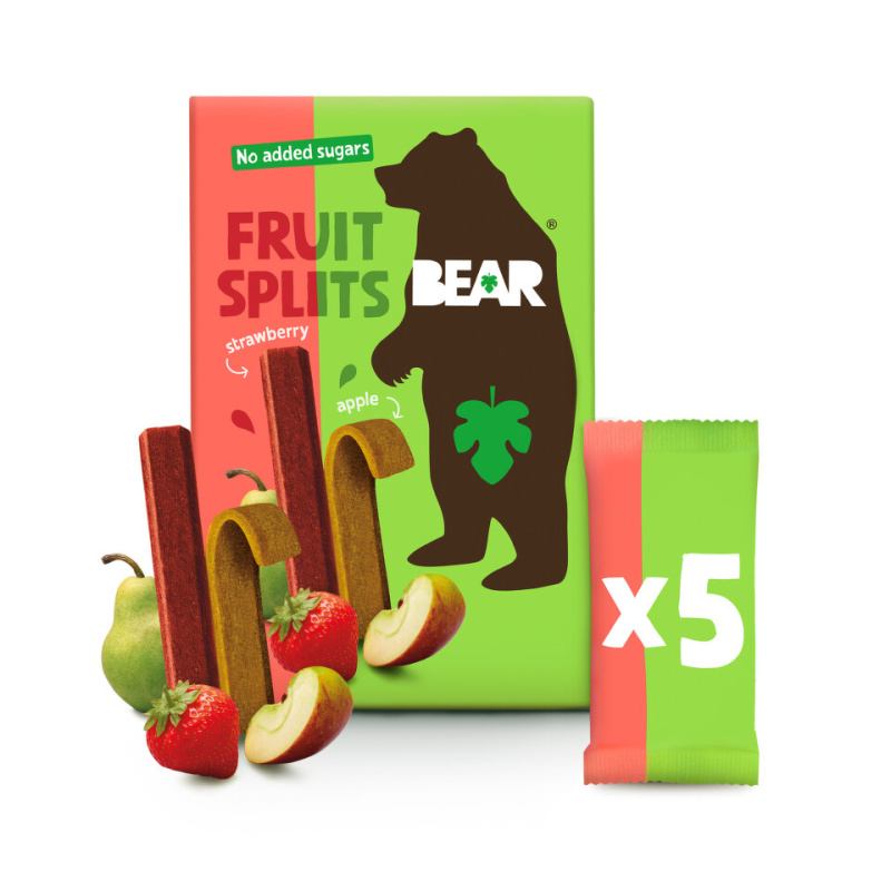 Bear Fruit Splits jahoda a jablko 5×20 g
