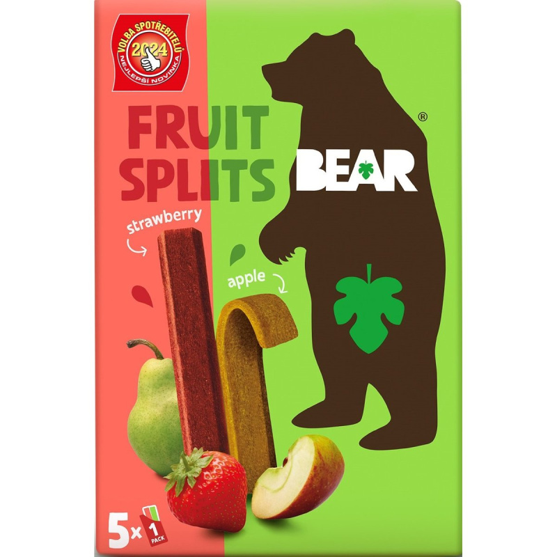 Bear Fruit Splits jahoda a jablko 5×20 g