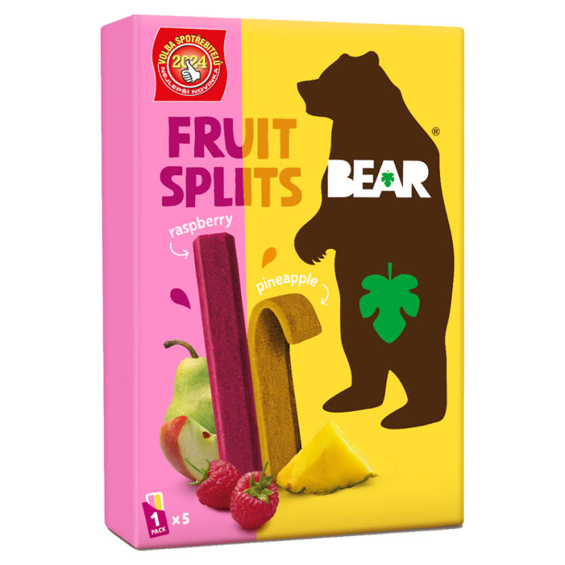 Bear Fruit Splits malina a ananas 5×20 g