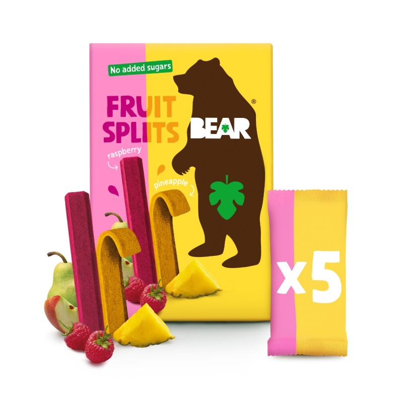Bear Fruit Splits malina a ananas 5×20 g