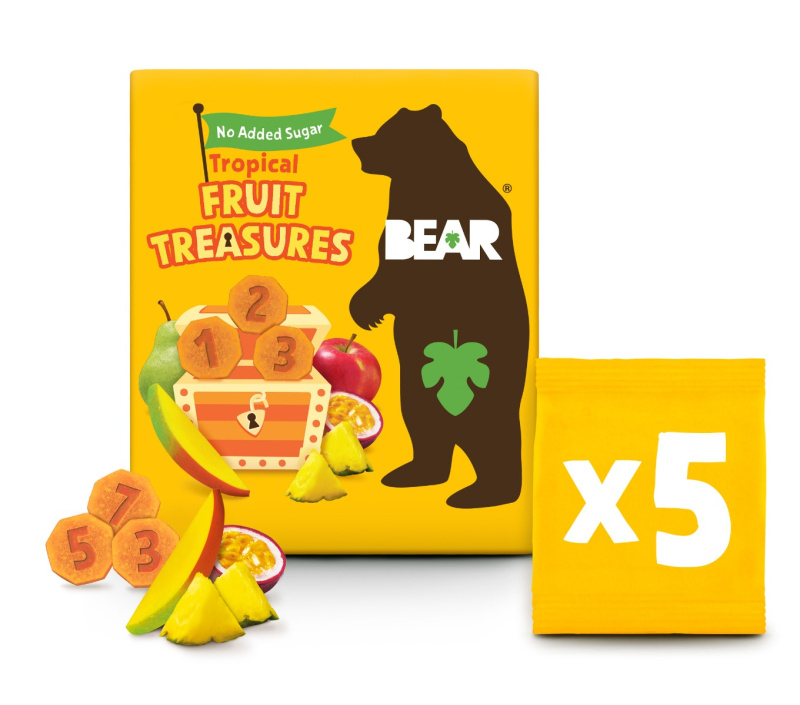 Bear Fruit Treasures Tropical mango a marakuja 5×20 g