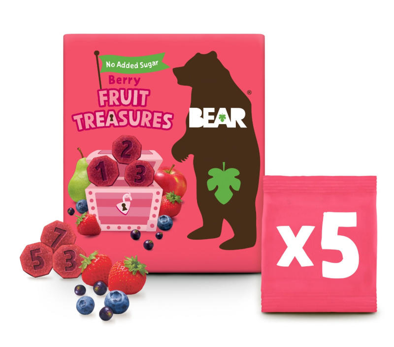Bear Fruit Treasures Berry jahoda a borůvka 5×20 g