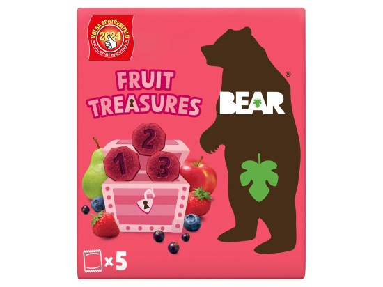 Bear Fruit Treasures Berry jahoda a borůvka 5×20 g