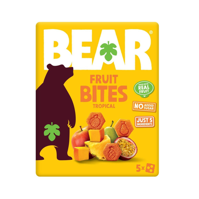 BEAR Fruit Bites Tropical tropické ovoce 5 × 20 g