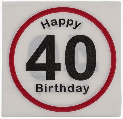 Narozeninové ubrousky 40