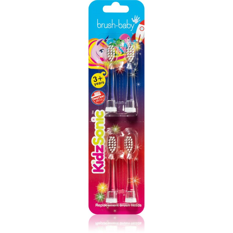 Brush Baby KidzSonic náhradní hlavice pro zubní kartáček pro děti od 3let 4 ks