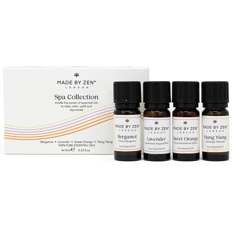 MADE BY ZEN Spa Collection esenciální vonný olej dárková sada 4x10 ml