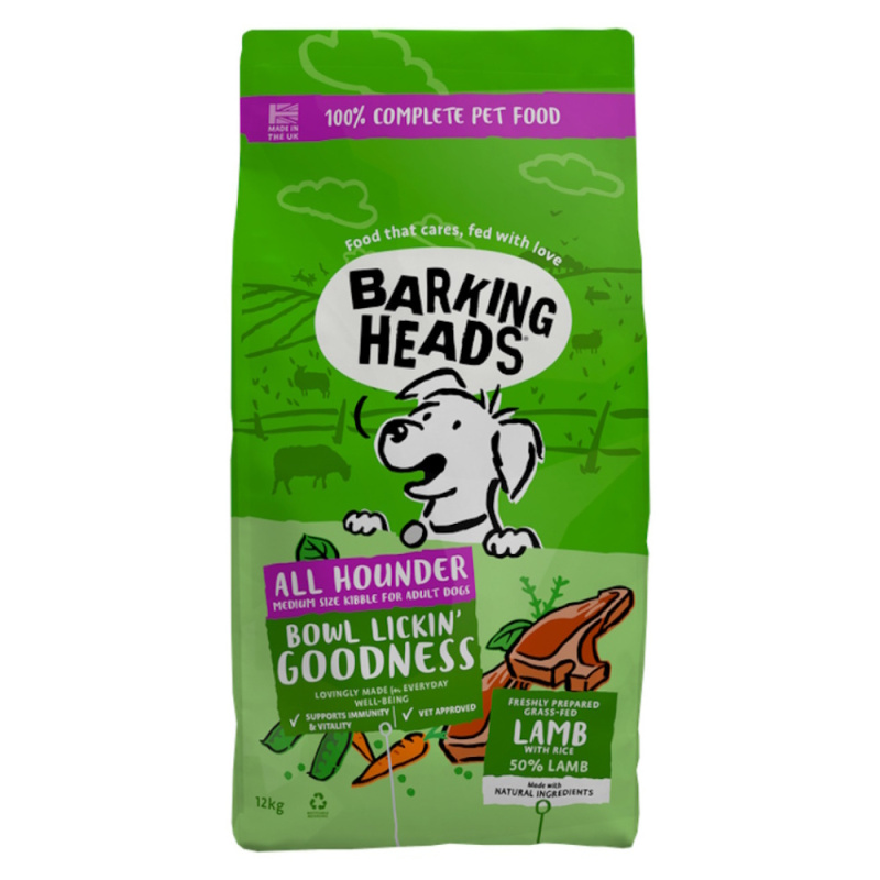 BARKING HEADS All Hounder Bowl Lickin Good Lamb 2kg 2kg