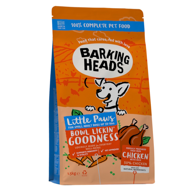 BARKING HEADS Little Paws Bowl Lickin Good Chick 1,5 kg