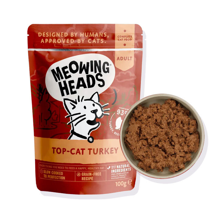 Kapsička MEOWING HEADS Top Cat Turkey 100 g