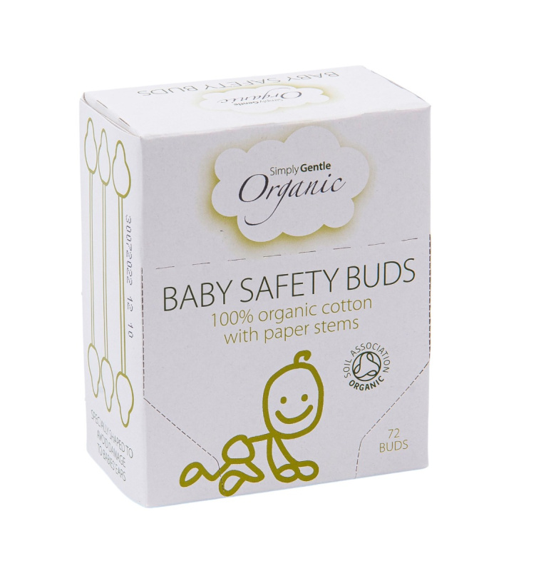 Organické dětské vatové tyčinky (72 ks) Simply Gentle