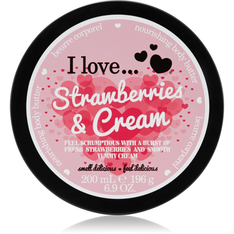 I Love Strawberries & Cream tělové máslo 200 ml