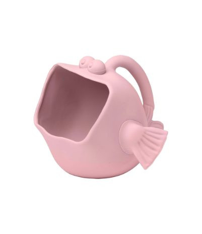 Scrunch silikonový kyblík a konvička 2v1 ve tvaru ryby, Dusty Rose