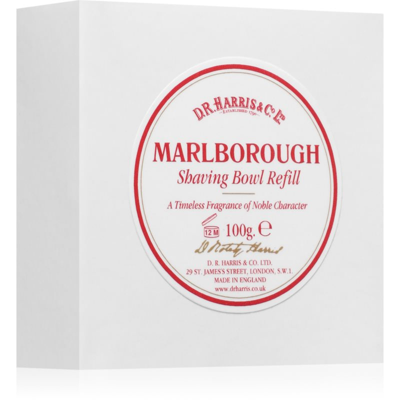 D.R. Harris Shawing Bowl Refill mýdlo na holení náhradní náplň Marlborough 100 g