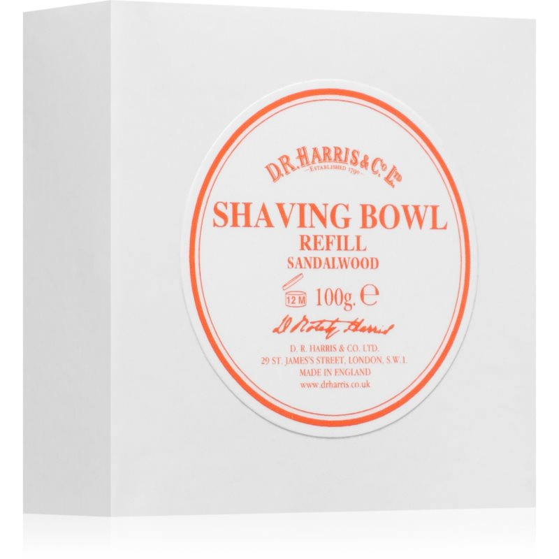 D.R. Harris Shawing Bowl Refill mýdlo na holení náhradní náplň Sandalwood 100 g