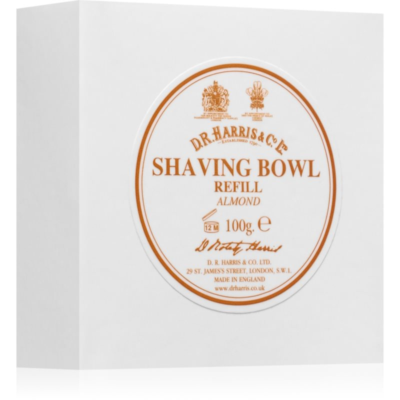 D.R. Harris Shawing Bowl Refill mýdlo na holení náhradní náplň Almond 100 g