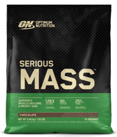 Optimum Nutrition Serious Mass 5450 g - čokoláda/arašídové máslo