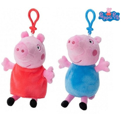 Plyšová hračka Prasátko Peppa s klipem
