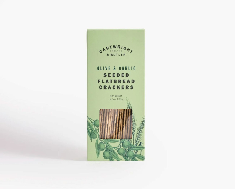 Cartwright & Butler Slané placičky s česnekem a olivami, 130 g 4607
