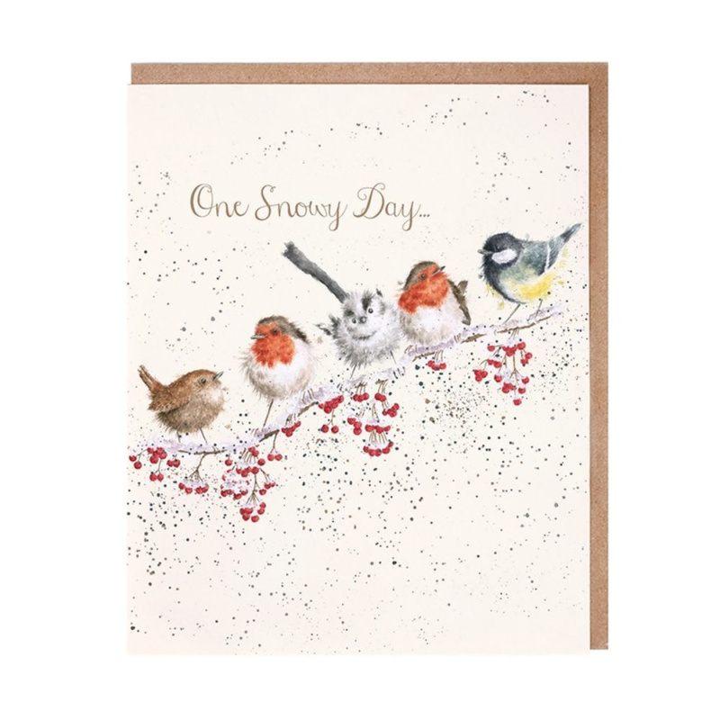 Wrendale Designs Vánoční přání Wrendale Designs "One Snowy Day" - Ptáčci