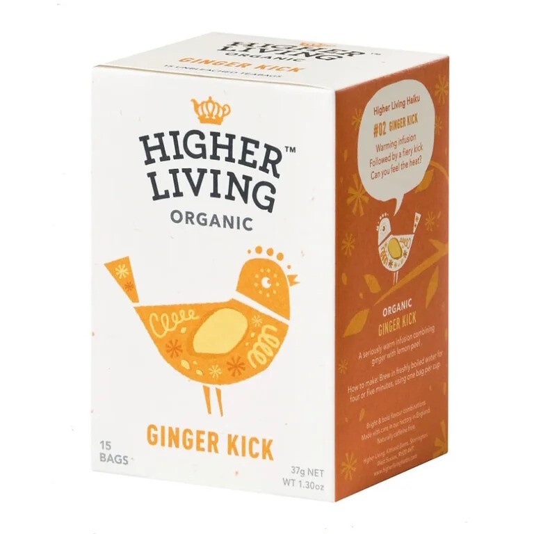 Higher Living Zázvorový čaj s citrónovou kůrou BIO 15x 2,46 g