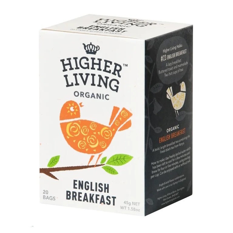 Higher Living čaj English Breakfast BIO 20x2.25g