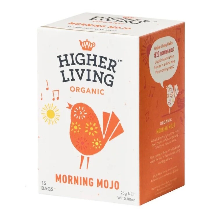 Higher Living zelený čaj Kouzelné ráno BIO 15x1,66 g