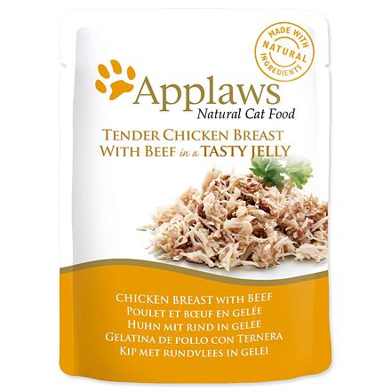 Kapsička APPLAWS cat pouch chicken with lamb in jelly 70 g