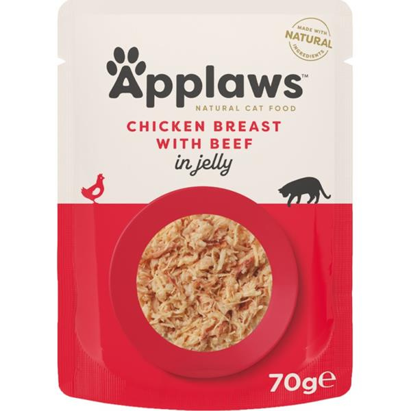 Kapsička APPLAWS cat pouch chicken with lamb in jelly 70 g