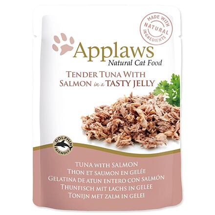 Kapsička APPLAWS cat pouch tuna wholemeat with salmon in jelly 70 g