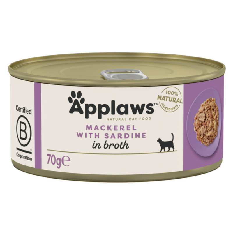 Konzerva APPLAWS Cat Mackerel & Sardine 70 g