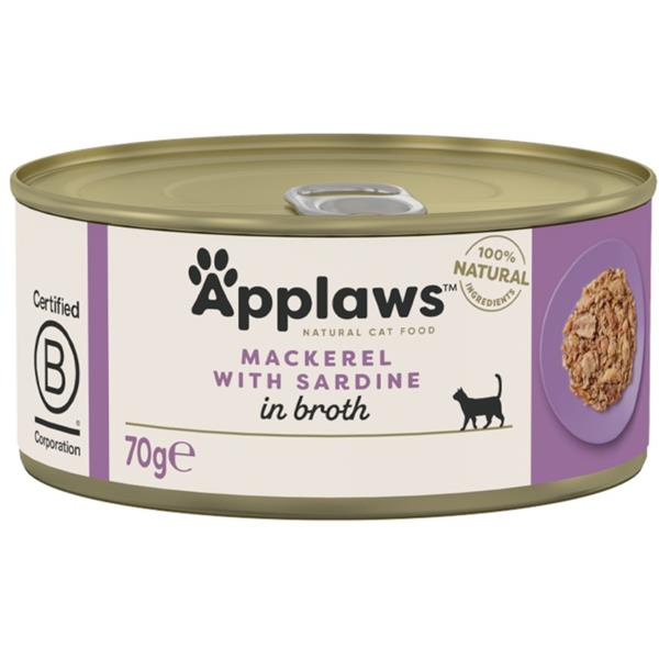 Konzerva APPLAWS Cat Mackerel & Sardine 70 g