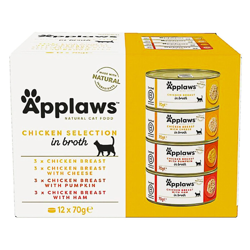 Applaws Cat konzerva kuřecí pro kočky multipack (12×70 g)