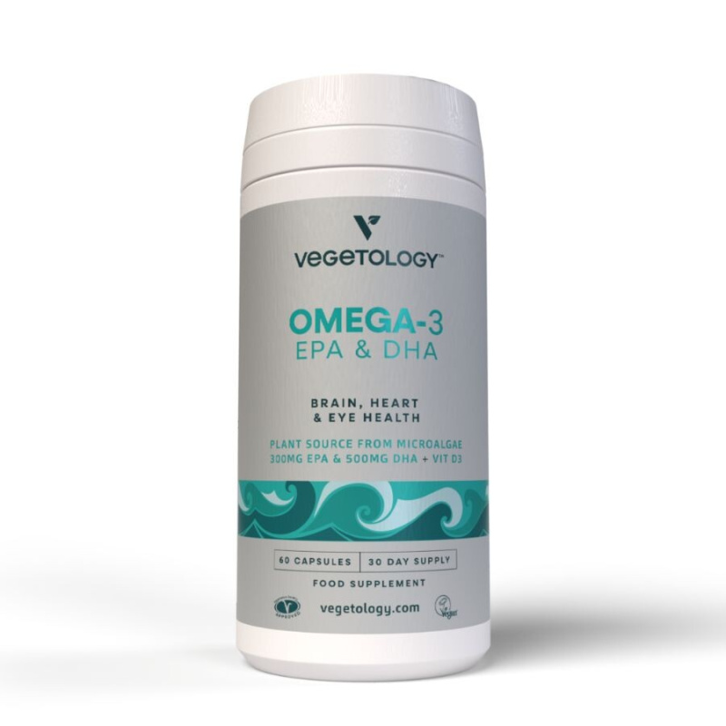 VEGETOLOGY Omega-3 EPA a DHA Opti3 + vitamín D3 60 kapslí