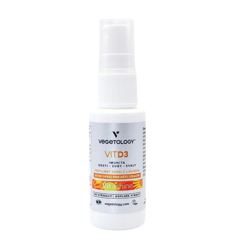 VEGETOLOGY VitD3 Vitashine ve spreji 1000IU 20 ml