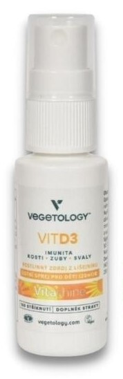 VEGETOLOGY VitD3 Vitashine ve spreji 1000IU 20 ml