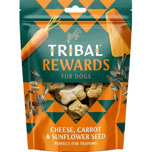 TRIBAL Rewards Cheese & Carrot & Sunflower Seed pamlsek pro psy 125 g