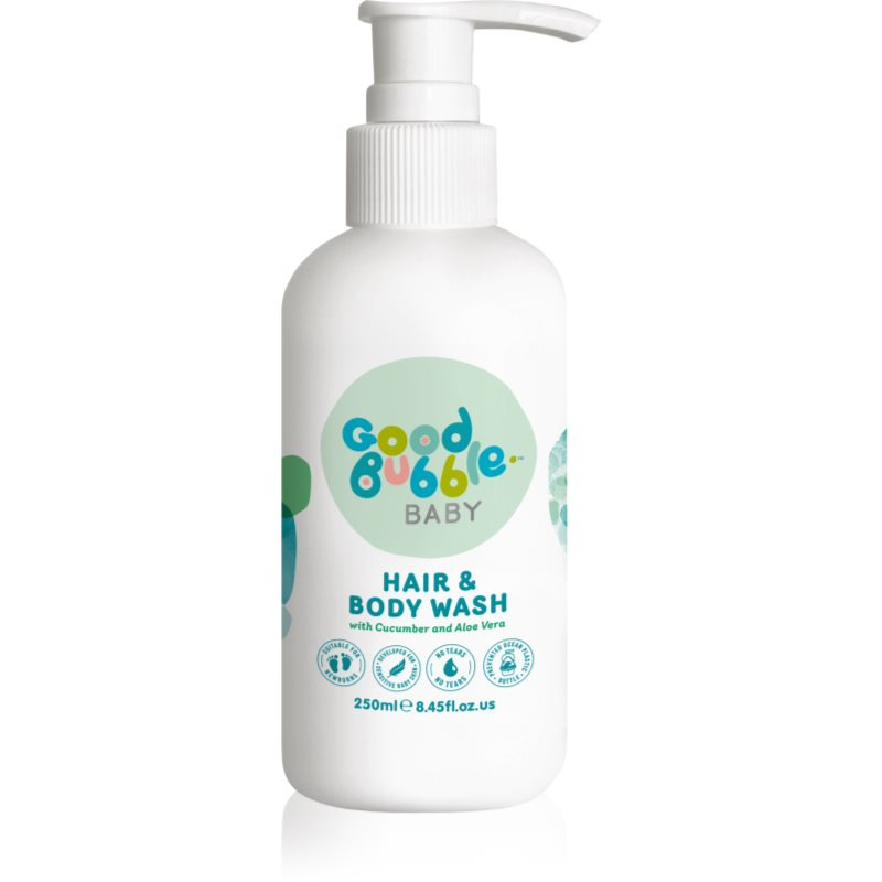 Good Bubble Dětská mycí emulze a šampón Okurka a Aloe Vera, 250ml