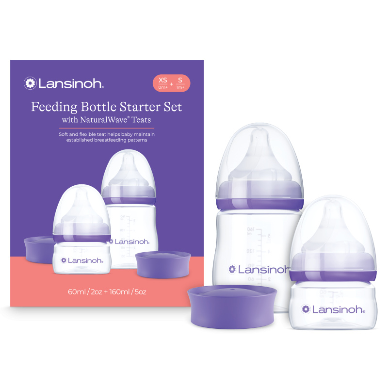 Lansinoh startovací set lahví 1x 60ml + 1x 160ml s NaturalWave TM savičkou (XS+S)