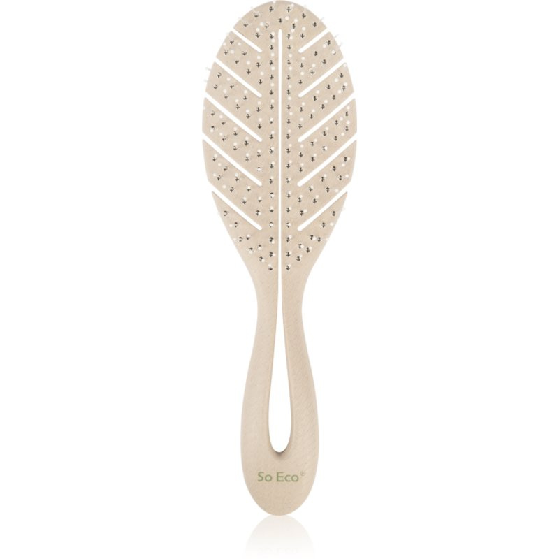 So Eco Biodegradable Detangling Leaf Brush kompostovatelný kartáč na mokré vlasy 1 ks