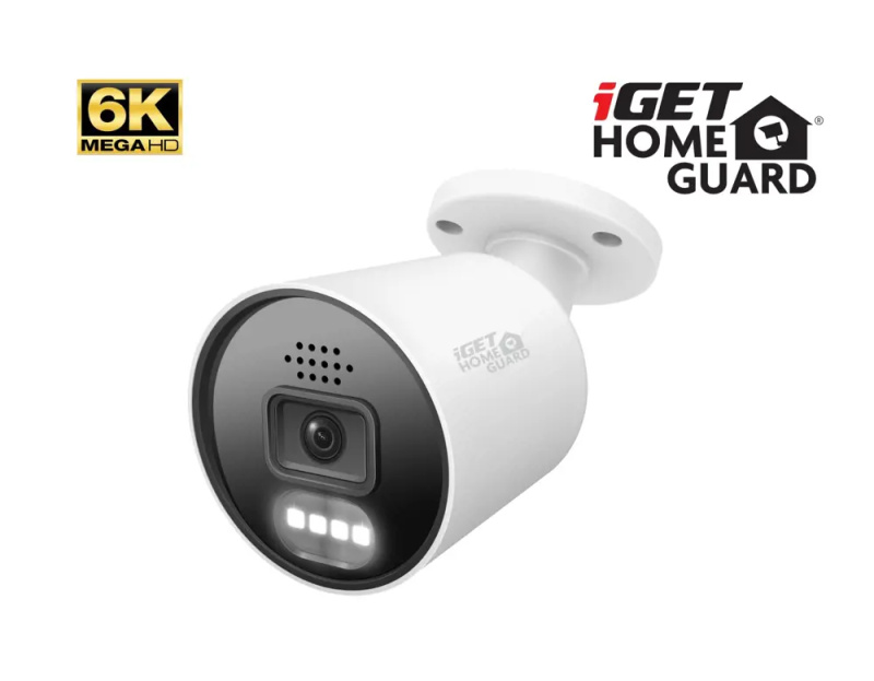 iGET HGNHK942CAM - MegaHD 6K PoE IP kamera, SMART AI detekce, IP67, zvuk, noční přísvit 40m, ONVIF