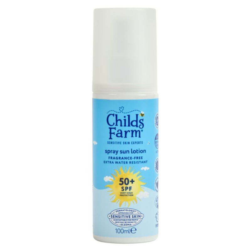 Childs Farm Suncare Sun Spray dětský sprej na opalování SPF 50+ bez parfemace 100 ml