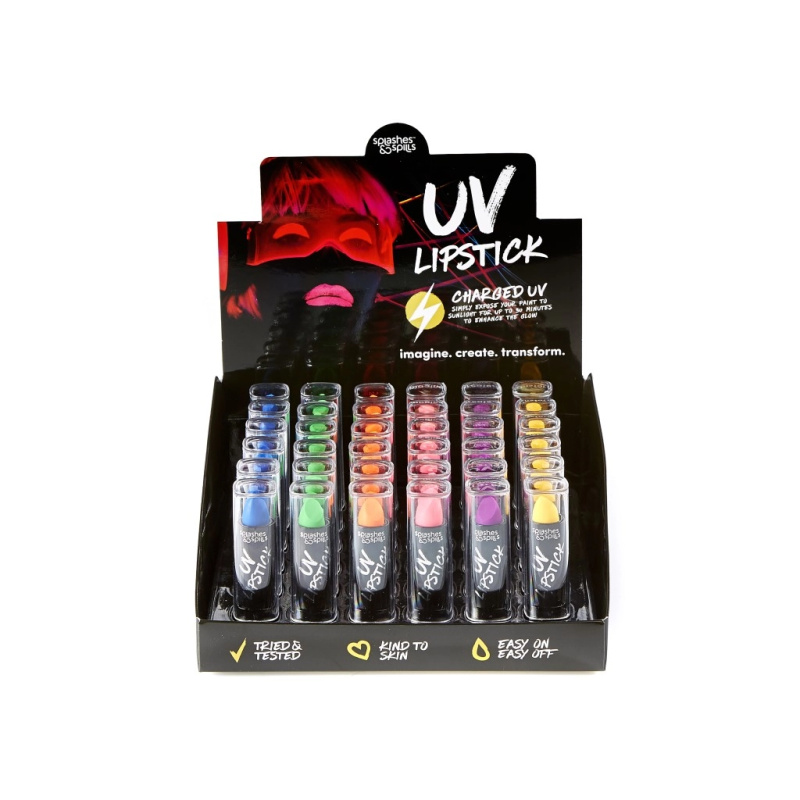 Svítící neonová rtěnka UV