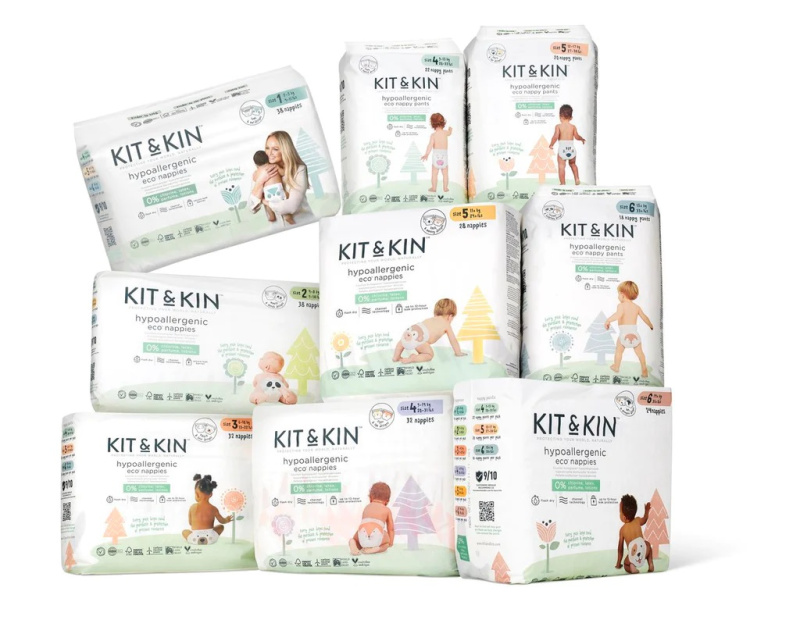 Kit&Kin Eko plenky, velikost 3, 6–10 kg (32 ks)
